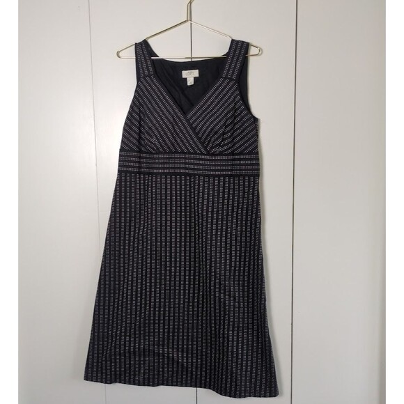 LOFT Dresses & Skirts - Ann Taylor Loft Women’s 14 Dress Sleeveless Black White Stripe Sleeveless